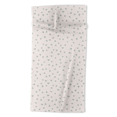 Menina Lisboa Blue Three Petal Daisies Beach Towel