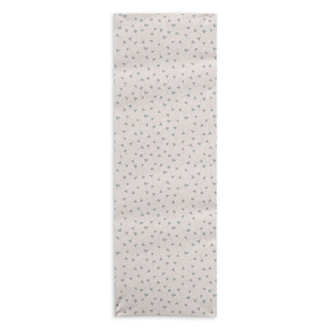 Menina Lisboa Blue Three Petal Daisies Yoga Towel