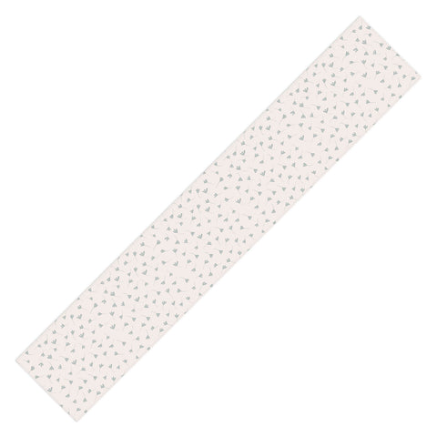 Menina Lisboa Blue Three Petal Daisies Table Runner