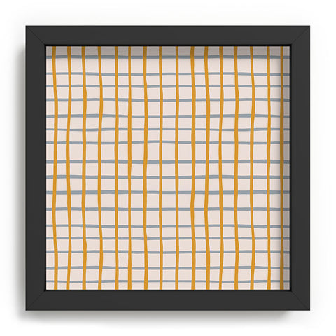 Menina Lisboa Blue Yellow Stripes Recessed Framing Square