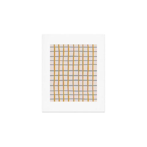 Menina Lisboa Blue Yellow Stripes Art Print