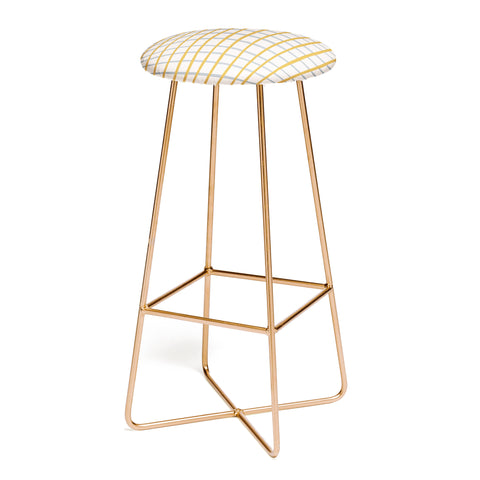 Menina Lisboa Blue Yellow Stripes Bar Stool