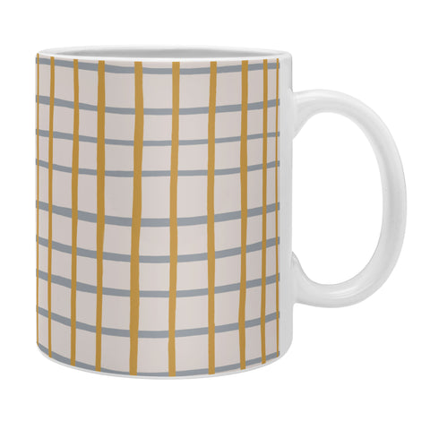 Menina Lisboa Blue Yellow Stripes Coffee Mug