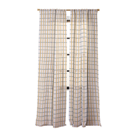 Menina Lisboa Blue Yellow Stripes Sheer Non Repeat