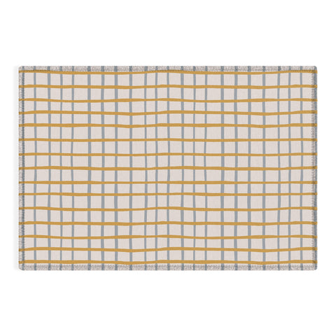 Menina Lisboa Blue Yellow Stripes Outdoor Rug