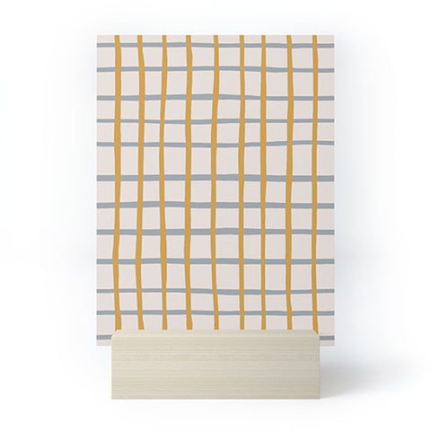 Menina Lisboa Blue Yellow Stripes Mini Art Print