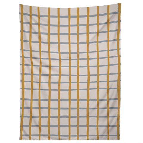 Menina Lisboa Blue Yellow Stripes Tapestry