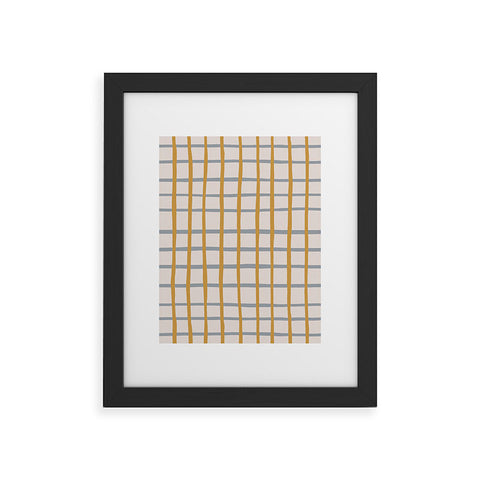 Menina Lisboa Blue Yellow Stripes Framed Art Print