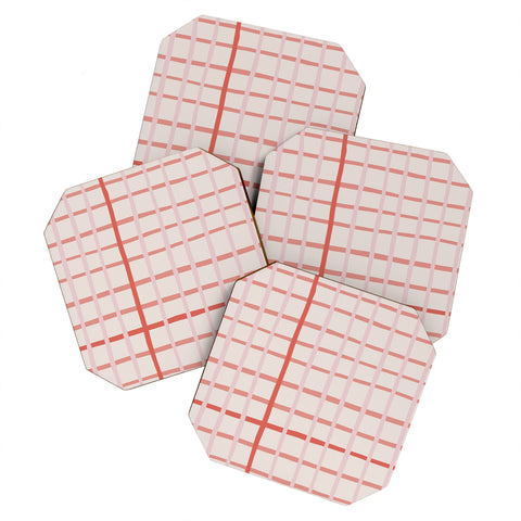Menina Lisboa Candy Valentine Stripes Coaster Set