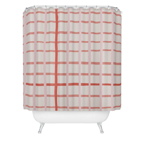 Menina Lisboa Candy Valentine Stripes Shower Curtain
