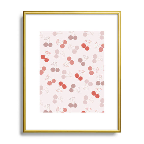 Menina Lisboa Cherry Valentine Metal Framed Art Print