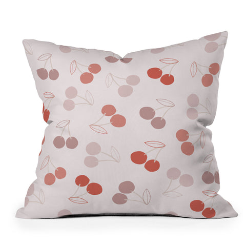 Menina Lisboa Cherry Valentine Outdoor Throw Pillow