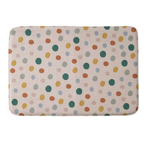 Menina Lisboa Colorful Dots Memory Foam Bath Mat