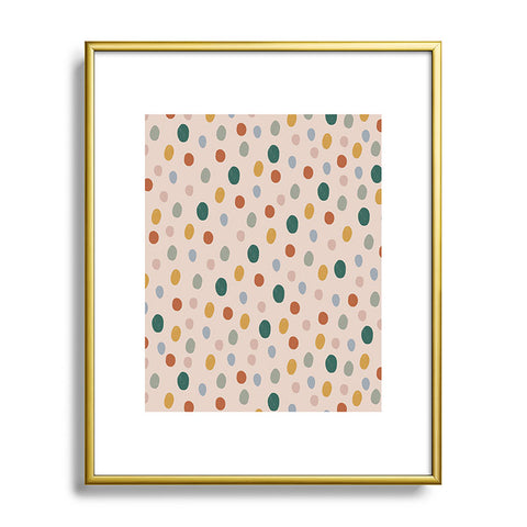 Menina Lisboa Colorful Dots Metal Framed Art Print