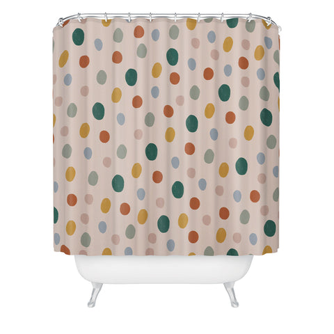 Menina Lisboa Colorful Dots Shower Curtain
