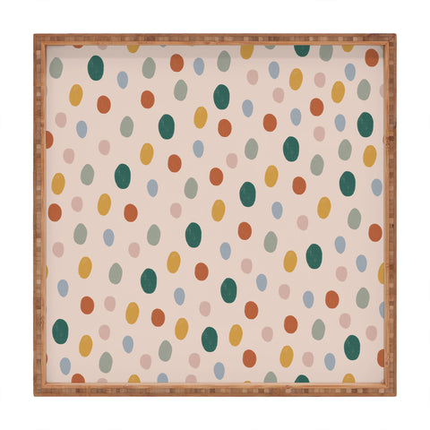 Menina Lisboa Colorful Dots Square Tray