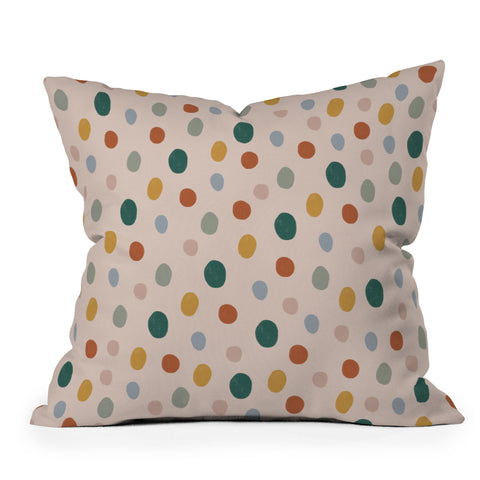 Menina Lisboa Colorful Dots Throw Pillow