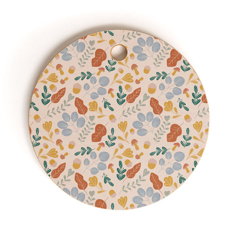 Menina Lisboa Colorful Fall Cutting Board Round