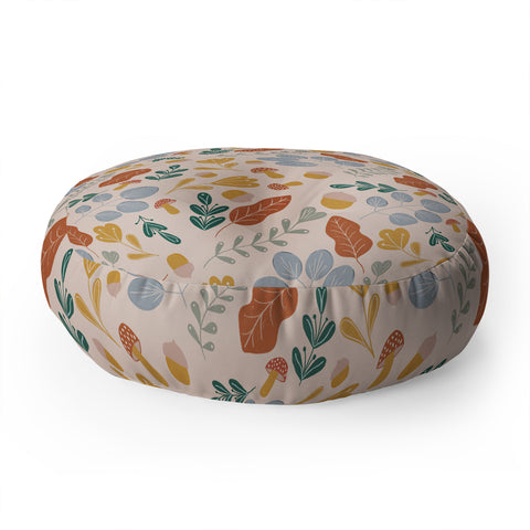 Menina Lisboa Colorful Fall Floor Pillow Round