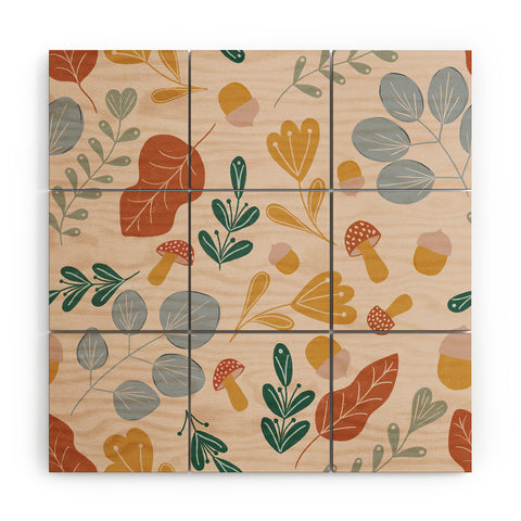 Menina Lisboa Colorful Fall Wood Wall Mural