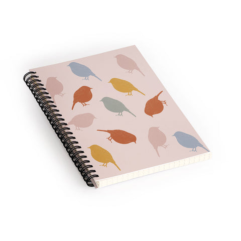 Menina Lisboa Colourful Robins Spiral Notebook