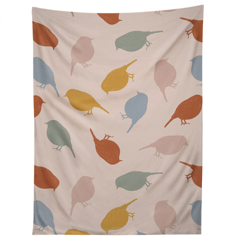 Menina Lisboa Colourful Robins Tapestry