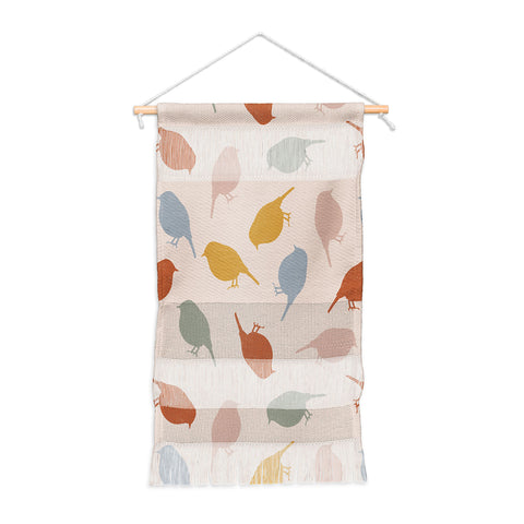 Menina Lisboa Colourful Robins Wall Hanging Portrait