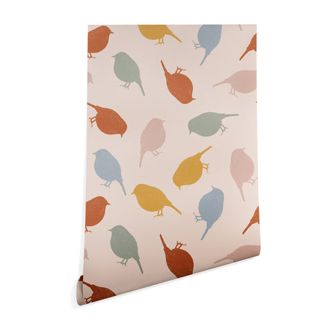 Menina Lisboa Colourful Robins Wallpaper