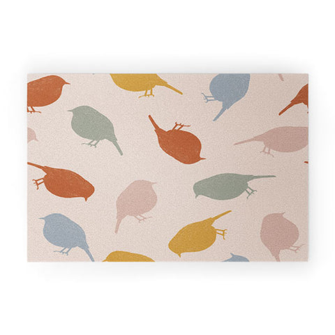 Menina Lisboa Colourful Robins Welcome Mat