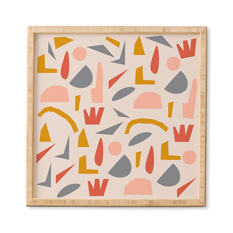 Menina Lisboa Colourful Terrazzo Framed Wall Art