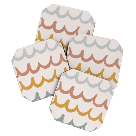 Menina Lisboa Cute Waves Coaster Set