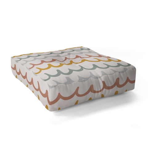 Menina Lisboa Cute Waves Floor Pillow Square