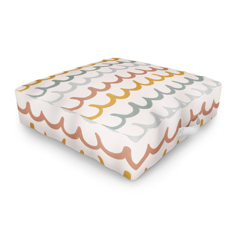 Menina Lisboa Cute Waves Outdoor Floor Cushion