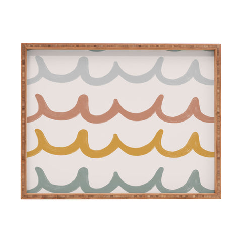 Menina Lisboa Cute Waves Rectangular Tray