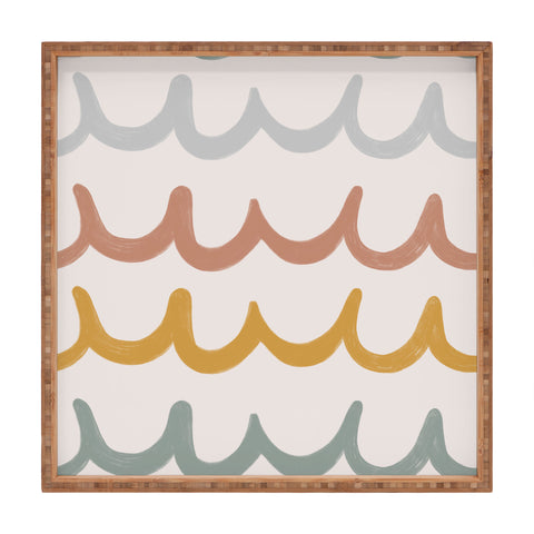 Menina Lisboa Cute Waves Square Tray