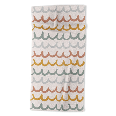 Menina Lisboa Cute Waves Beach Towel