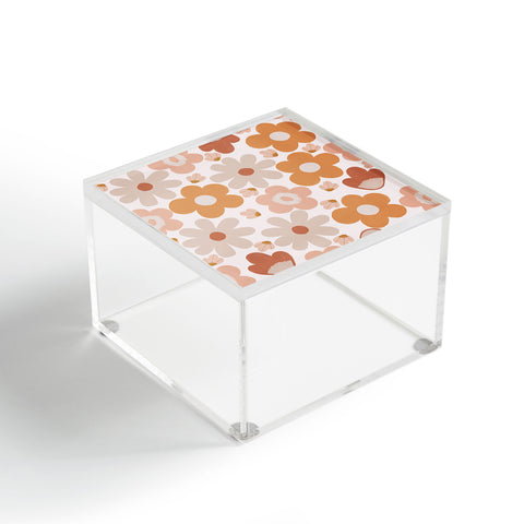 Menina Lisboa Earthy Terracotta Flowers Acrylic Box