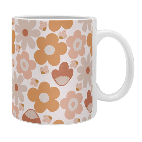 Menina Lisboa Earthy Terracotta Flowers Coffee Mug