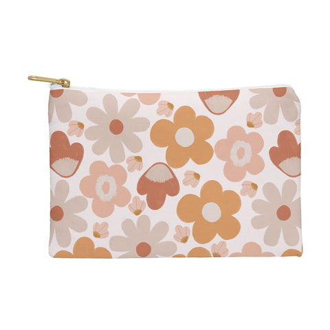 Menina Lisboa Earthy Terracotta Flowers Pouch