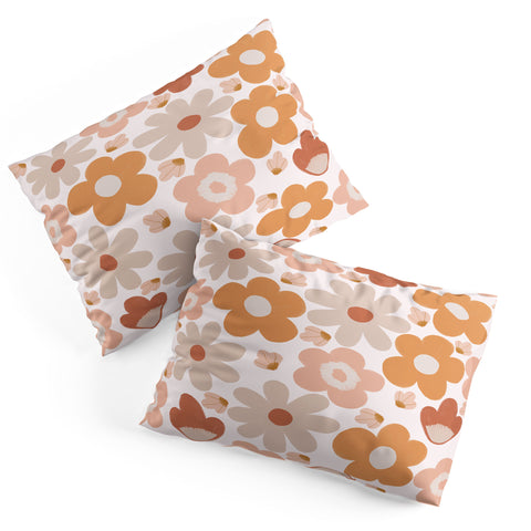 Menina Lisboa Earthy Terracotta Flowers Pillow Shams
