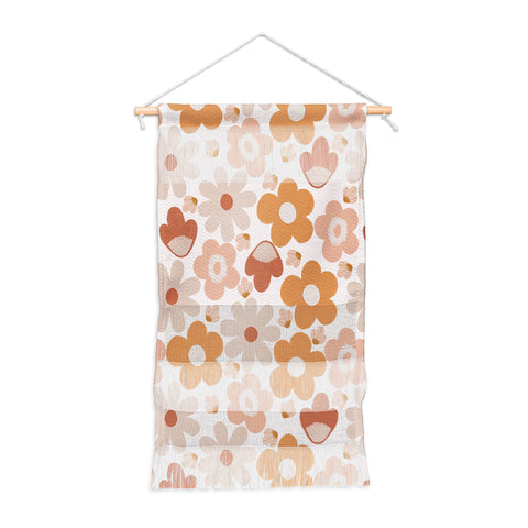 Menina Lisboa Earthy Terracotta Flowers Wall Hanging Portrait