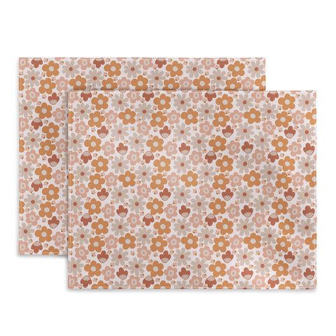 Menina Lisboa Earthy Terracotta Flowers Placemat