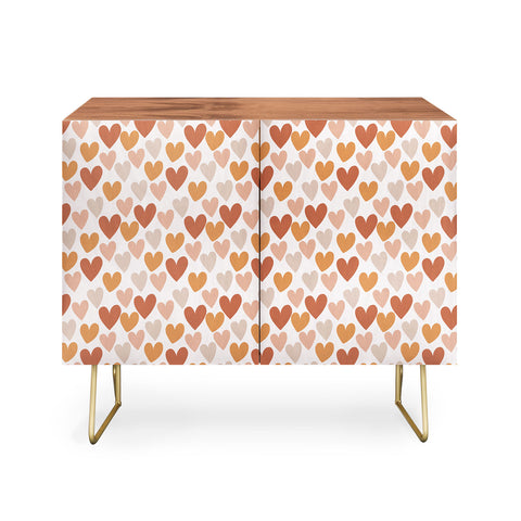 Menina Lisboa Earthy Terracotta Hearts Credenza