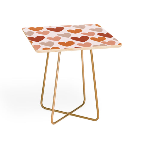 Menina Lisboa Earthy Terracotta Hearts Side Table