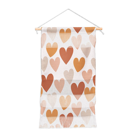 Menina Lisboa Earthy Terracotta Hearts Wall Hanging Portrait