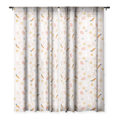 Menina Lisboa Easter Bunny Sheer Window Curtain