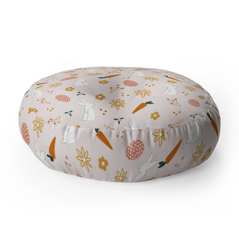 Menina Lisboa Easter Bunny Floor Pillow Round