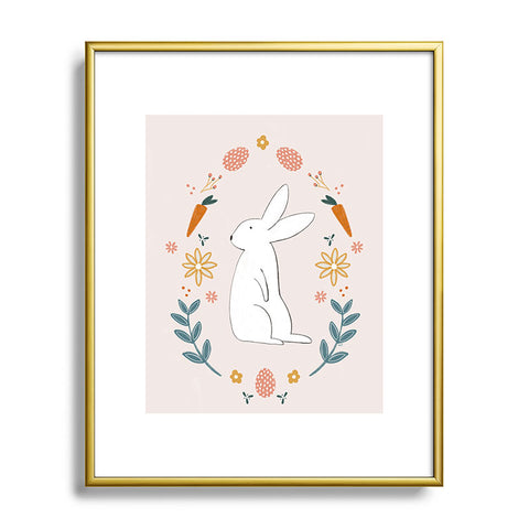 Menina Lisboa Easter Bunny Metal Framed Art Print
