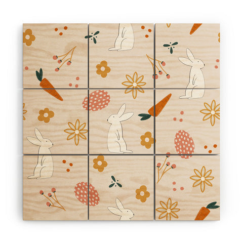 Menina Lisboa Easter Bunny Wood Wall Mural