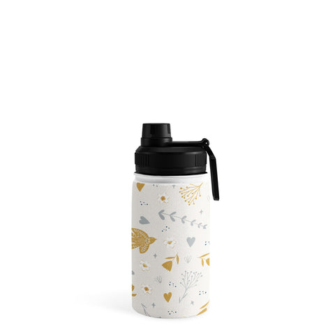 Menina Lisboa Folk Nordic Bird Water Bottle